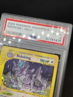 PSA 2 Pokemon Crystal Nidoking 150/147 Aquapolis Secret Rare Holo SWIRL - Image 5