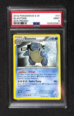 2012 Pokemon BW Boundaries Crossed Blastoise BCR Promo #31 PSA 9 MINT - Image 1