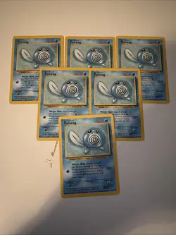 Pokemon Rare Base Set Poliwag 59/102 Near Mint Condition Lot of 6! - Image 1