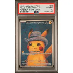 PSA 10 PIKACHU WITH GREY FELT HAT 2023 POKEMON SVP EN-SV BLACK STAR PROMO #085 - Image 1