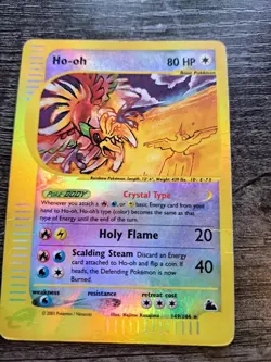 Pokemon TCG Ho-oh 149/144 Skyridge Crystal Reverse Holo Secret Rare - Image 1