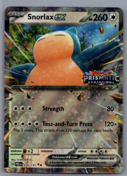 Snorlax EX 076/131 Pokemon TCG Prismatic Evolutions Stamped Promo NM - Image 1