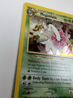 Pokemon TCG Meganium Neo Genesis Holo Unlimited Rare Card 11/111 MP - Image 2