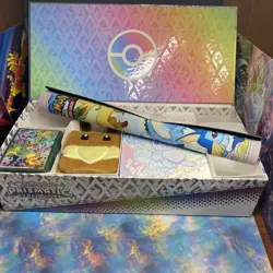 Prismatic Evolutions Super Premium Sleeves Deckbox Playmat Bundle NO CARDS - Image 3