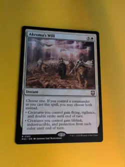 Akroma's Will. Rare Instant. M3C Magic the Gathering Card. - Image 4