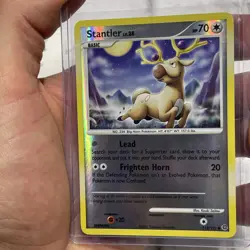 Stantler 113/132 Reverse Holo Secret Wonders Pokemon Card LP+ Nintendo Common - Image 2