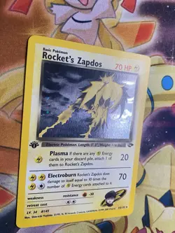ROCKET’S ZAPDOS Pokemon Card - WOTC - 1st Edition - Gym Challenge 15/132 NM / LP - Image 4
