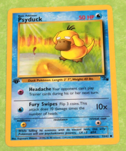 Vintage Pokemon Card First Edition Psyduck 53/62 - Image 1