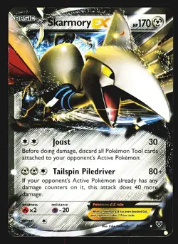 Pokemon TCG Skarmory EX Ultra Rare Holo Card 80/146 XY Base Set - Image 1