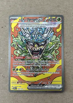 2025 Pokemon Prismatic Evolutions Teal Mask Ogerpon Ex Holo Card 145/131 - Image 1