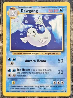 1999 Pokemon Basic Base Set Dewgong 25 NM or Better - Image 1