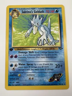 Pokemon TCG Sabrina's Golduck Gym Challenge First Edition 30/132 LP - Image 1