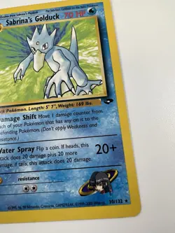 Pokemon TCG Sabrina's Golduck Gym Challenge First Edition 30/132 LP - Image 3