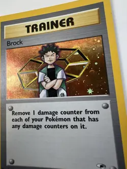 Pokemon TCG WOTC Holo Trainer Card #15/132 Brock Gym Heroes Unlimited Rare LP - Image 3