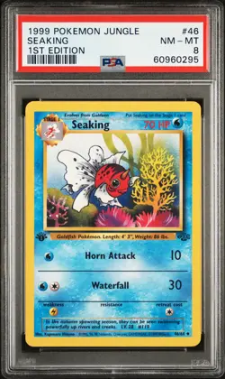 1999 POKEMON JUNGLE 1ST ED #46 SEAKING PSA 8 - Image 1