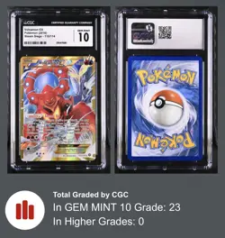 2016 CGC 10 POKEMON XY STEAM SIEGE FULL ART SECRET RARE VOLCANION EX POP 23 - Image 3
