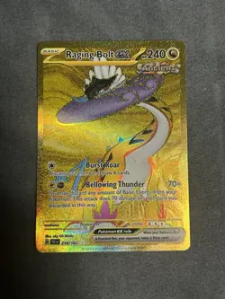 Pokemon TCG Raging Bolt EX Scarlet & Violet Temporal Forces 218/162 Gold Hyper - Image 1