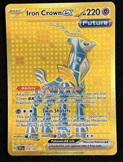 2024 Pokemon Iron Crown ex 216/162 Temporal Forces Hyper Rare Holo NM - Image 1