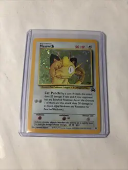 Pokemon Meowth 10/53 WOTC GB Promo Holo - MP Moderately Played - Image 1