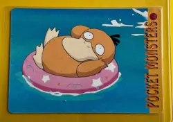 PSYDUCK Pokemon Pocket Monsters Japanese Vending Prism Sticker LP Holo Foil - Image 2