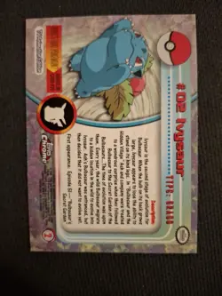 2000 Topps Chrome Pokemon TV Animation Foil #02 Ivysaur NM - Image 3