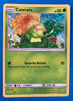 Caterpie 1/12 Holo Shatterfoil McDonald's Promo 2019 HP Pokemon - Image 1