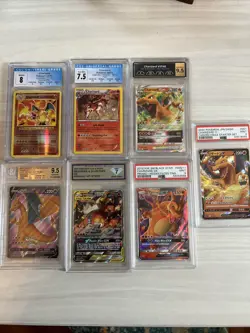 Pokemon TCG Charizard Lot! 7 Graded Charizards - PSA, BGS, DSG, PCG 7 To 9.5!!! - Image 1