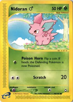 Nidoran M 096/147 - Aquapolis - Pokemon - MP - Image 1