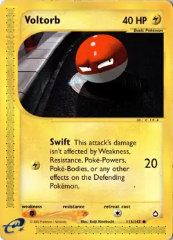 Voltorb 115/147 - Aquapolis - Pokemon - MP - Image 1