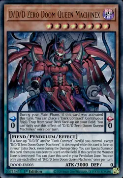 D/D/D Zero Doom Queen Machinex - Ultra Rare 1st Edition DOOD-EN003 - NM - YuGiOh - Image 1