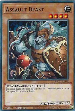 Assault Beast x1 SDCK-EN018 Common Yugioh - Image 1