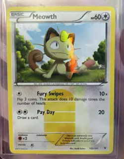 Pokemon Meowth Holo Secret Rare Noble Victories Card 102/101 - Image 1