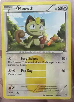 Pokemon Meowth Holo Secret Rare Noble Victories Card 102/101 - Image 3