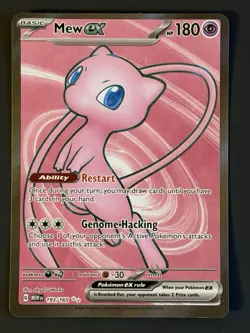 Pokemon TCG Card Mew ex 193/165 S&V 151 Ultra Rare Full Art NM - Image 1