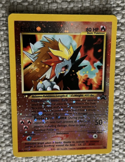 Pokemon TCG 2001 Entei Black Star Movie Promo 34 Reverse Holo Card - Image 1