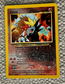 Pokemon TCG 2001 Entei Black Star Movie Promo 34 Reverse Holo Card - Image 3