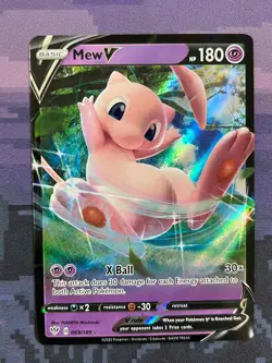 Mew V 069/189 Pokemon Darkness Ablaze Rare V Near Mint Card NM 1 - Image 1