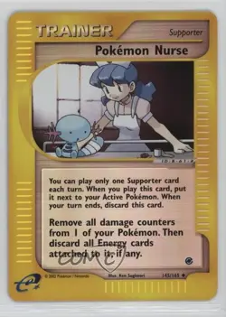 Pokemon Nurse Reverse Foil e-Card Series Expedition #145 2002 - Image 1