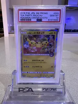 PSA 10 GEM MINT Tea Party Pikachu 325/SM-P Pokemon Center Kyoto Japanese Card - Image 1