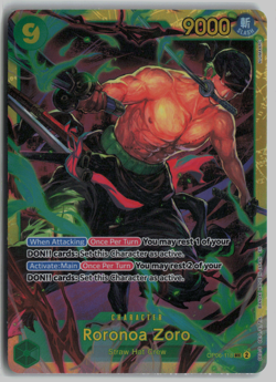 One Piece Card Game Roronoa Zoro OP06-118 SEC PRB-02 (Reprint) English - Image 1