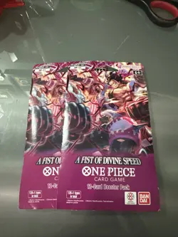 Lot Of 2 A Fist Of Divine Speed Booster Pack One Piece Card Game OP-11 English - Image 1
