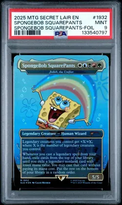 SpongeBob SquarePants - (Rainbow Foil) Secret Lair Drop Foil PSA 9 - Image 1