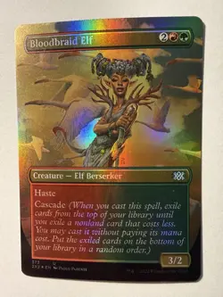 Bloodbraid Elf (Borderless) FOIL 373 Uncommon Double Masters 2022 MTG 2X2 - Image 1