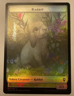 1 x Rabbit Token - Commander Legends: Battle for Baldur's Gate - Foil - MTG - Image 1