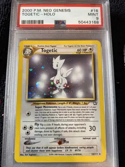 2000 Pokemon Neo Genesis Togetic Holo #16/111 PSA 9 MINT - Image 1