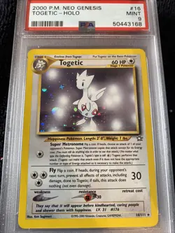 2000 Pokemon Neo Genesis Togetic Holo #16/111 PSA 9 MINT - Image 2