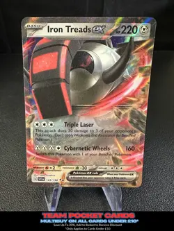 Iron Treads Ex 143/198, Scarlet & Violet, Pokemon, NM - Image 1