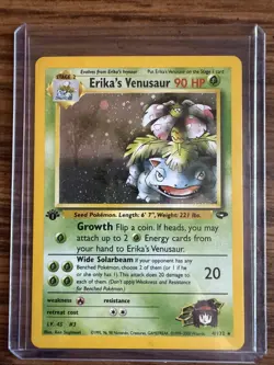 Pokemon Gym Challenge Erika’s Venusaur 4/132 1st Edition Holo NM Near Mint - Image 1