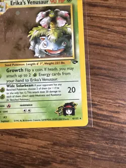 Pokemon Gym Challenge Erika’s Venusaur 4/132 1st Edition Holo NM Near Mint - Image 5