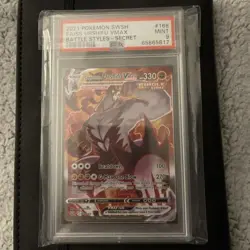 2021 Pokemon SWSH FA/SS Urshifu VMAX Battle styles Secret PSA 9 Mint # 168 - Image 1